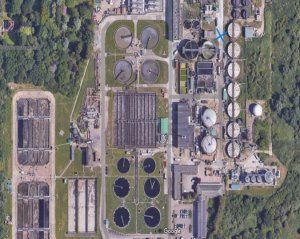 satellite image of Anglian water site 